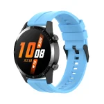 For Huawei Watch GT 2 46mm Silicone Watch Band with Black Buckle(Sky Blue) - Image 4