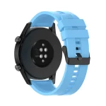 For Huawei Watch GT 2 46mm Silicone Watch Band with Black Buckle(Sky Blue) - Image 5