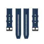 Για Huawei Watch GT 2 Ζάντα ρολογιού σιλικόνης 46 mm με μαύρη αγκράφα (Σκούρο μπλε) Συμβατά μοντέλα : κατάλληλο για Huawei Watch GT2 Pro, Watch GT 2e, Watch GT (42mm, 46mm), Watch GT2 46MM, Honor Watch GS Pro, Honor Magic Watch 2 46mm, Honor Magic Watch 1 - Image 2