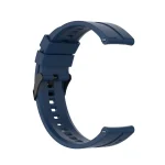 Για Huawei Watch GT 2 Ζάντα ρολογιού σιλικόνης 46 mm με μαύρη αγκράφα (Σκούρο μπλε) Συμβατά μοντέλα : κατάλληλο για Huawei Watch GT2 Pro, Watch GT 2e, Watch GT (42mm, 46mm), Watch GT2 46MM, Honor Watch GS Pro, Honor Magic Watch 2 46mm, Honor Magic Watch 1 - Image 3
