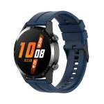 Για Huawei Watch GT 2 Ζάντα ρολογιού σιλικόνης 46 mm με μαύρη αγκράφα (Σκούρο μπλε) Συμβατά μοντέλα : κατάλληλο για Huawei Watch GT2 Pro, Watch GT 2e, Watch GT (42mm, 46mm), Watch GT2 46MM, Honor Watch GS Pro, Honor Magic Watch 2 46mm, Honor Magic Watch 1 - Image 4