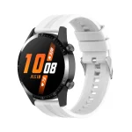For Huawei Watch GT 2 46mm Silicone Watch Band with Silver Buckle(White) - Image 4