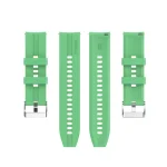 For Huawei Watch GT 2 46mm Silicone Watch Band with Silver Buckle( Green) - Image 2