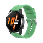For Huawei Watch GT 2 46mm Silicone Watch Band with Silver Buckle( Green) - Image 4