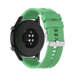 For Huawei Watch GT 2 46mm Silicone Watch Band with Silver Buckle( Green) - Image 5