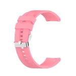 For Huawei Watch GT 2 46mm Silicone Watch Band with Silver Buckle(Pink)