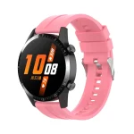 For Huawei Watch GT 2 46mm Silicone Watch Band with Silver Buckle(Pink) - Image 4