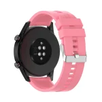 For Huawei Watch GT 2 46mm Silicone Watch Band with Silver Buckle(Pink) - Image 5