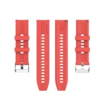 For Huawei Watch GT 2 46mm Silicone Watch Band with Silver Buckle(Red) - Image 2