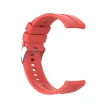For Huawei Watch GT 2 46mm Silicone Watch Band with Silver Buckle(Red) - Image 3