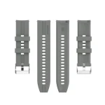 For Huawei Watch GT 2 46mm Silicone Watch Band with Silver Buckle(Grey) - Image 2