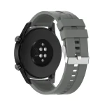 For Huawei Watch GT 2 46mm Silicone Watch Band with Silver Buckle(Grey) - Image 5