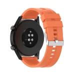 Για Huawei Watch GT 2 λουράκι σιλικόνης 46 mm με ασημένια πόρπη ( πορτοκαλί) - Image 5