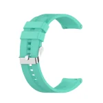 For Huawei Watch GT 2 46mm Silicone Watch Band with Silver Buckle( Blue)