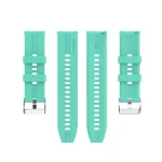 For Huawei Watch GT 2 46mm Silicone Watch Band with Silver Buckle( Blue) - Image 2