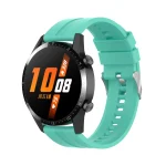 For Huawei Watch GT 2 46mm Silicone Watch Band with Silver Buckle( Blue) - Image 4
