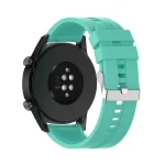 For Huawei Watch GT 2 46mm Silicone Watch Band with Silver Buckle( Blue) - Image 5