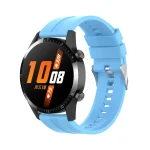 For Huawei Watch GT 2 46mm Silicone Watch Band with Silver Buckle(Sky Blue) - Image 4