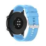 For Huawei Watch GT 2 46mm Silicone Watch Band with Silver Buckle(Sky Blue) - Image 5