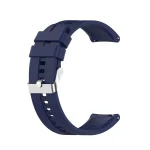 For Huawei Watch GT 2 46mm 22mm Silicone Watch Band with Silver Buckle(Blue)