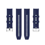 For Huawei Watch GT 2 46mm 22mm Silicone Watch Band with Silver Buckle(Blue) - Image 2