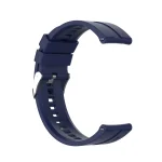 For Huawei Watch GT 2 46mm 22mm Silicone Watch Band with Silver Buckle(Blue) - Image 3