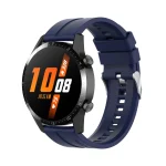 For Huawei Watch GT 2 46mm 22mm Silicone Watch Band with Silver Buckle(Blue) - Image 4