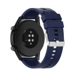 For Huawei Watch GT 2 46mm 22mm Silicone Watch Band with Silver Buckle(Blue) - Image 5