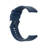 For Huawei Watch GT 2 46mm Silicone Watch Band with Silver Buckle(Dark Blue) - Image 3