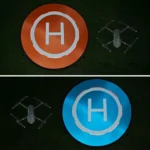 Portable Parking Apron RC Drone Quadcopter Fast-fold Landing Pad Tarmac Parking for DJI Mavic Pro / Phantom 3 / 4, Diameter 75cm (Orange + Blue) - Image 3