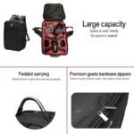 For DJI FPV Combo Backpack Storage Box Shockproof Wear-resistant Splash-proof Nylon Cloth Bag Handbag - Image 6