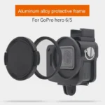 Housing Shell CNC Aluminum Alloy Protective Cage with Insurance Frame & 52mm UV Lens for GoPro HERO7 Black /6 /5 (Black) - Image 2