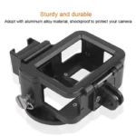 Housing Shell CNC Aluminum Alloy Protective Cage with Insurance Frame & 52mm UV Lens for GoPro HERO7 Black /6 /5 (Black) - Image 3
