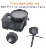 Housing Shell CNC Aluminum Alloy Protective Cage with Insurance Frame & 52mm UV Lens for GoPro HERO7 Black /6 /5 (Black) - Image 9