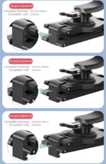 RUIGPRO 360 Degree Rotating Quick Release Strap Mount Shoulder Backpack Mount for GoPro, Insta360, DJI and Other Action Cameras(Black) - Image 7