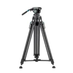 Fotopro DV-3A Pro Heavy-Duty Fluid Head Video Tripod Professional Aluminum Tripod (Black) - Image 2