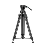 Fotopro DV-3A Pro Heavy-Duty Fluid Head Video Tripod Professional Aluminum Tripod (Black) - Image 3