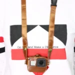 For GoPro HERO7 Black /6 /5  PU Leather Housing Case with Neck Strap & Buttons(Coffee) - Image 4