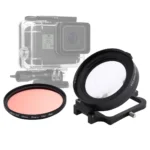 JSR 58mm 16X Macro Lens + Red Diving Lens Filter with Lens Cover + Lens Filter Ring Adapter + String + Cleaning Cloth for GoPro HERO6 /5 Dive Housing - Image 7