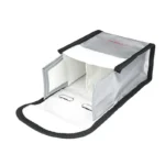RCSTQ for DJI FPV Combo 2 x Batteries Li-Po Safe Explosion-proof Storage Bag(Silver) - Image 2