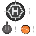 RCGEEK 55cm Round Portable Parking Apron Foldable Landing Pad for DJI Mavic Mini / Air 2S / FPV - Image 2