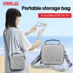 For DJI Osmo Mobile 4 / OM4 / OM4 SE STARTRC Portable Shockproof Waterproof PU Case Bag(Grey) - Image 2