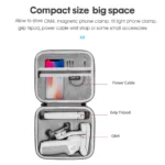 For DJI Osmo Mobile 4 / OM4 / OM4 SE STARTRC Portable Shockproof Waterproof PU Case Bag(Grey) - Image 4