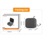 For DJI N3 Flying Glasses Sunnylife Handheld Storage Bag (Black) - Image 8