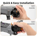 For DJI Air 3S Sunnylife Integrated Gimbal Cover Transparent Lens Cap Vision System Protector (Grey) - Image 8