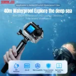 For DJI Osmo Action 5 Pro / 3 / 4 STARTRC 40m Underwater Waterproof Housing Diving Case (Transparent) - Image 6