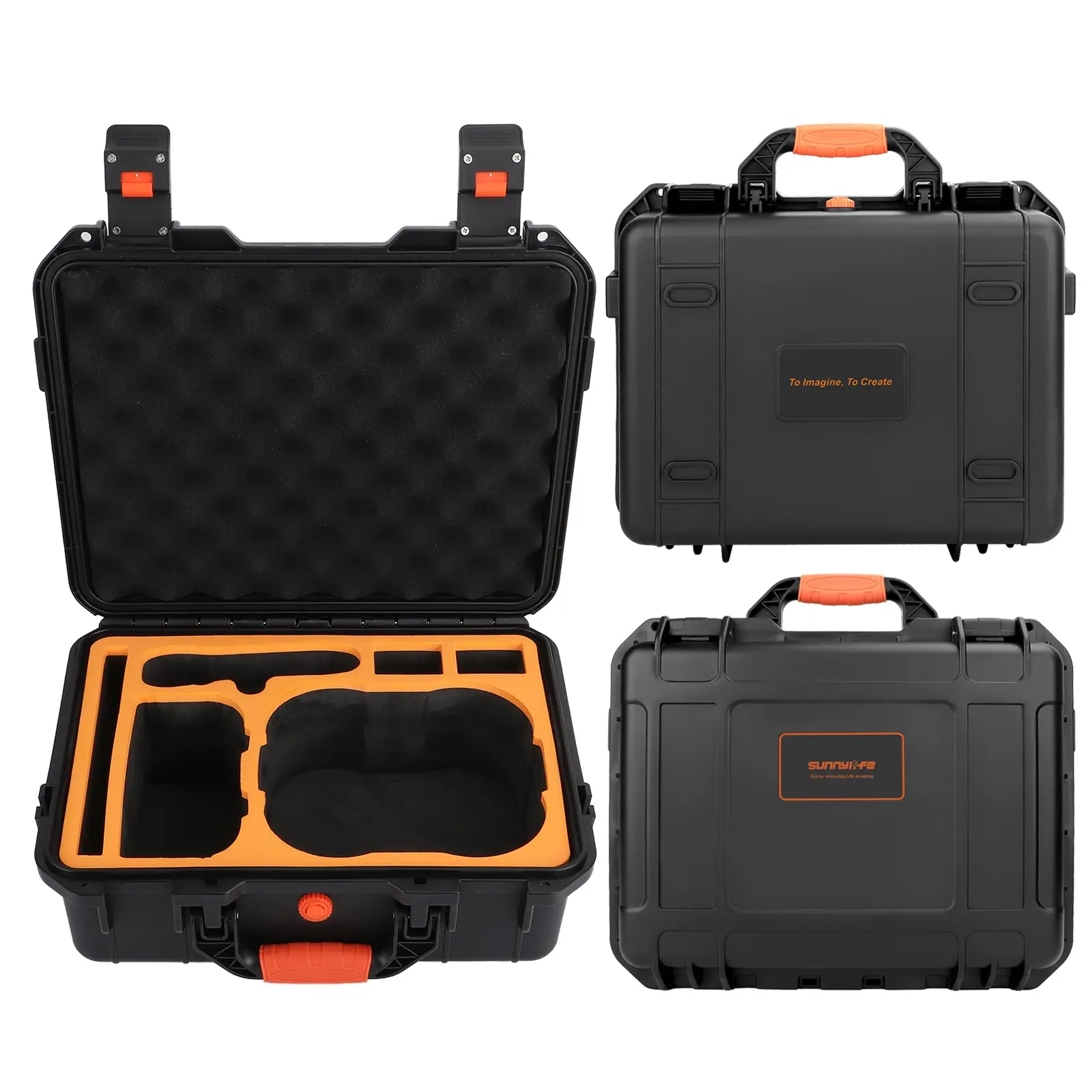 DOP2801B For DJI Avata Sunnylife AQX-6-U Upgraded Waterproof Shockproof Safety Carry Case Storage Bag (Black) - Image 1