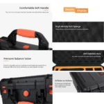 For DJI Avata Sunnylife AQX-6-U Upgraded Waterproof Shockproof Safety Carry Case Storage Bag (Black) - Image 7