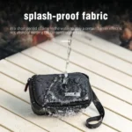 For DJI MIC 2 STARTRC Diamond Texture PU Portable Carry Case with Carabiner & Strap (Black) - Image 3