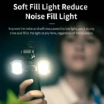 For DJI Pocket 3 STARTRC Cat-ears Magnetic Fill Light  with Holder Clip Kit (Grey) - Image 3